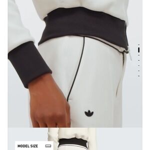 Adidas cream/Black premium tailored SET PANTS AND JACKET INCLUDED! WORE ONCE